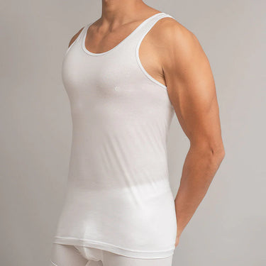 Cottonil set of 3 Mercerise Under Shirt Sleeveless O Neck - White